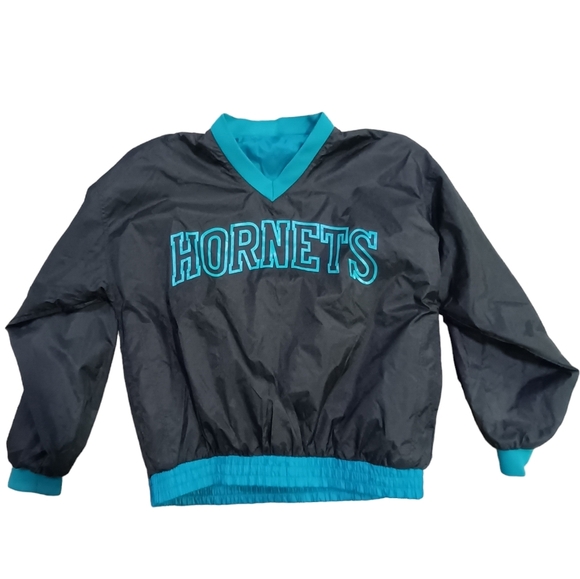 Vintage 90s Charlotte Hornets Reversible Windbreaker Pullover Men's Size XL - Picture 4 of 4